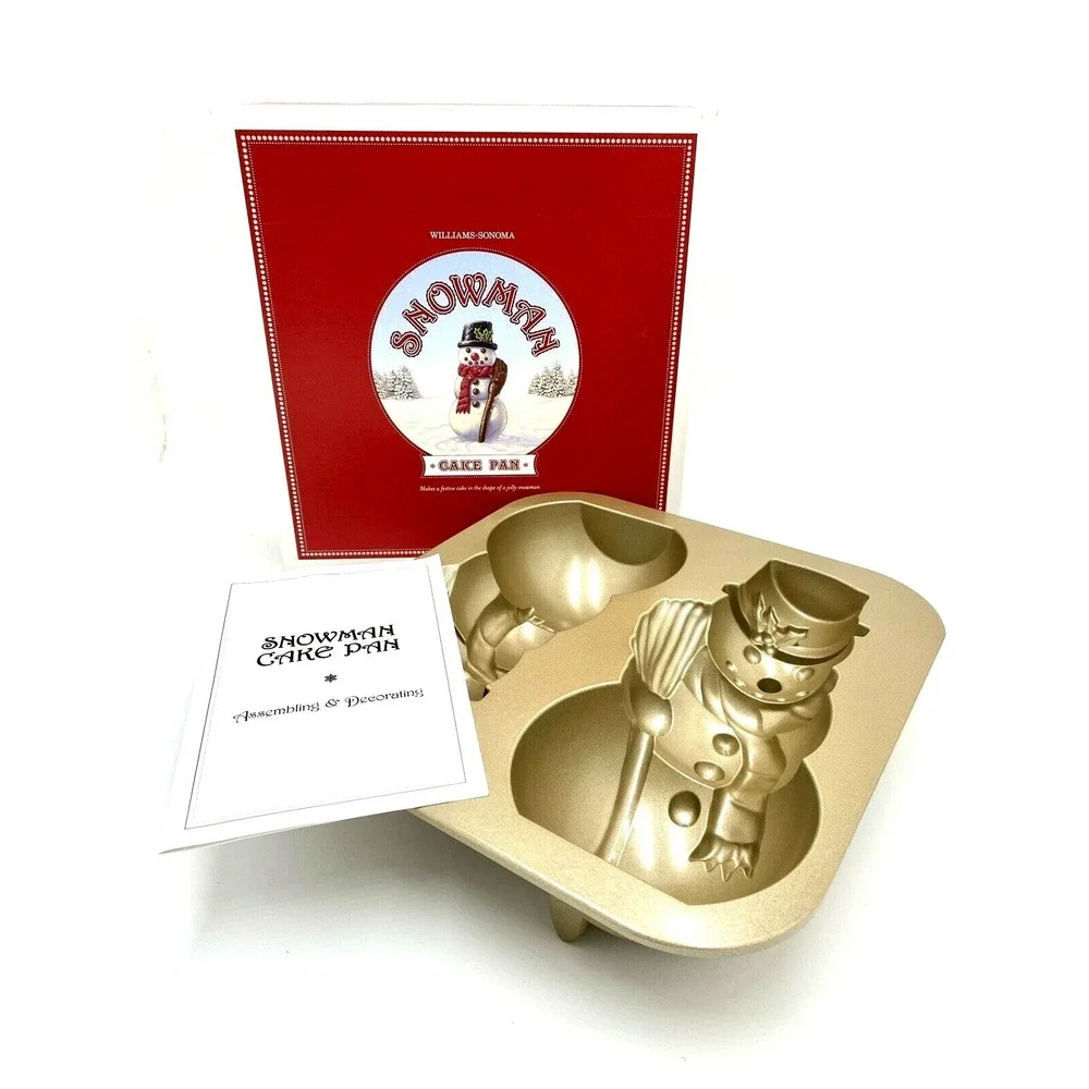 Williams Sonoma 3-D Snowman Cake Pan by Nordic Ware NEW in Box RETIRED
